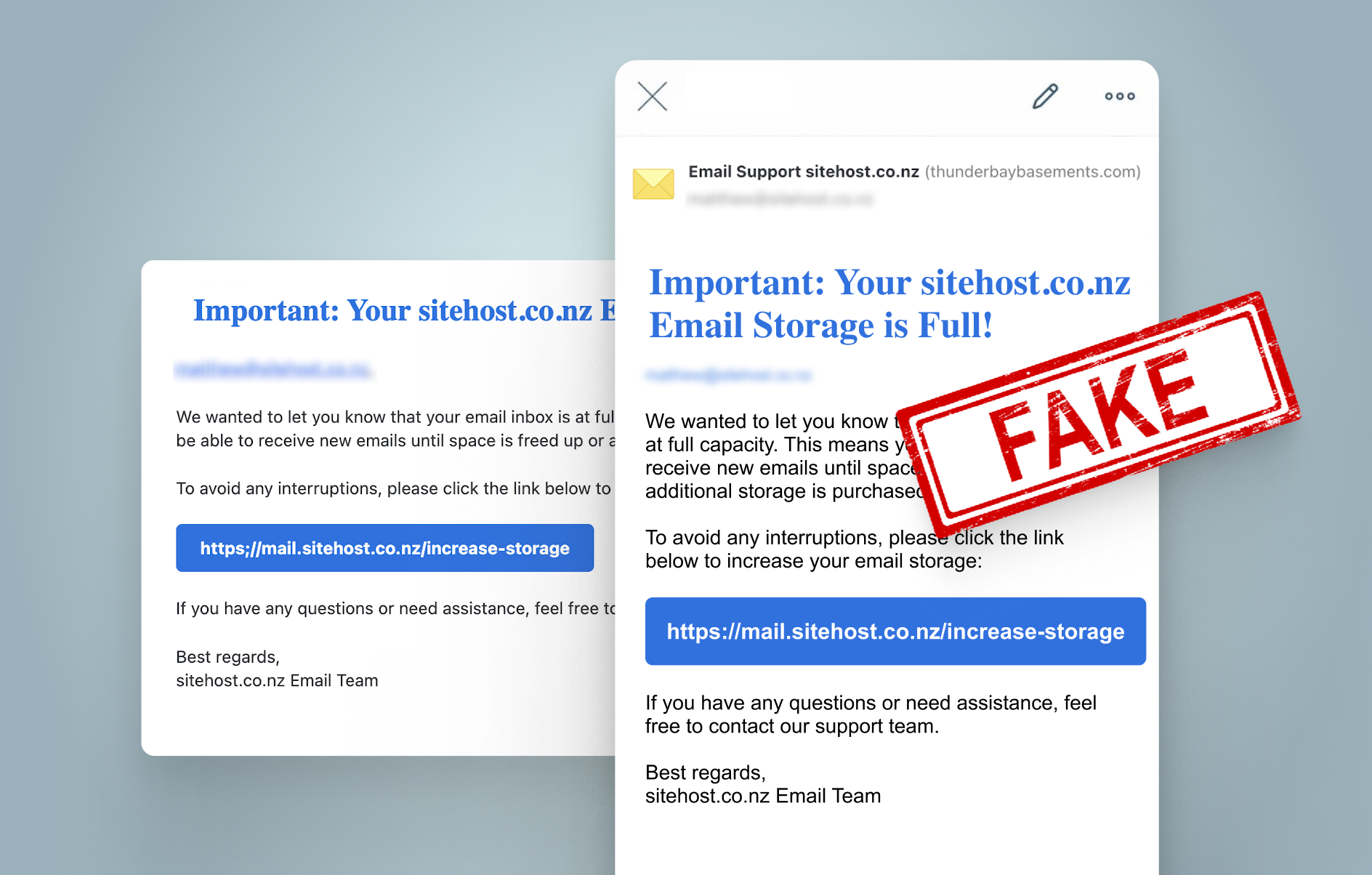 SCAM ALERT SiteHost customers targeted in phishing attack SiteHost(02)